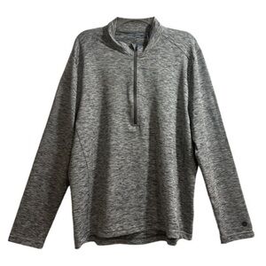 Men’s Golf Gray Half Zip Up Pullover Long Sleeve Performance Shirt Size Large